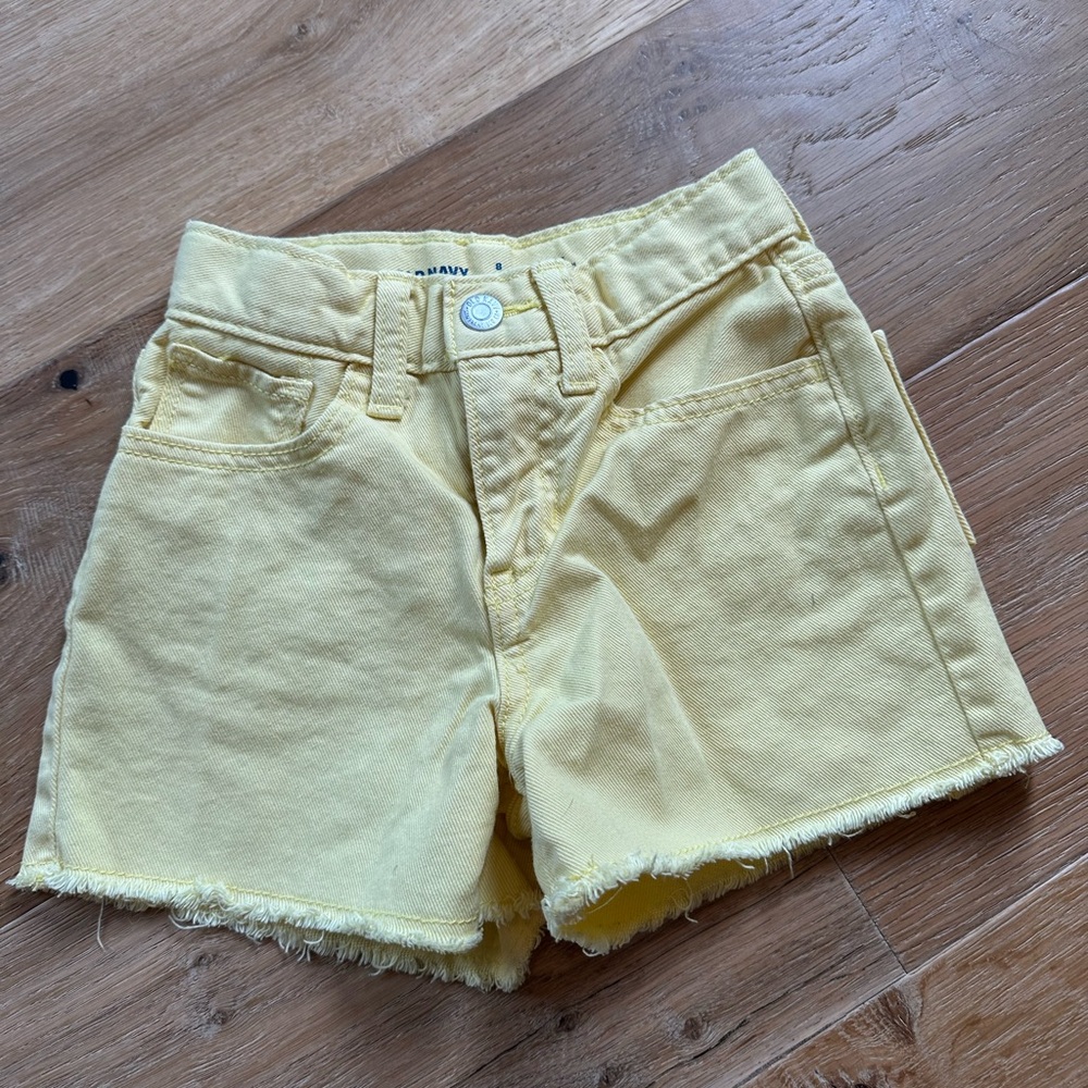 Old Navy Sunny Yellow High-Rise Shorts 8 slim
